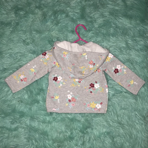 NWOT | Carter’s | 12 M | Flower print, gray jacket - Picture 5 of 7